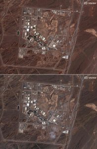Нови сателитни снимки показват очевидна атака срещу ядрения обект на Иран: доклад